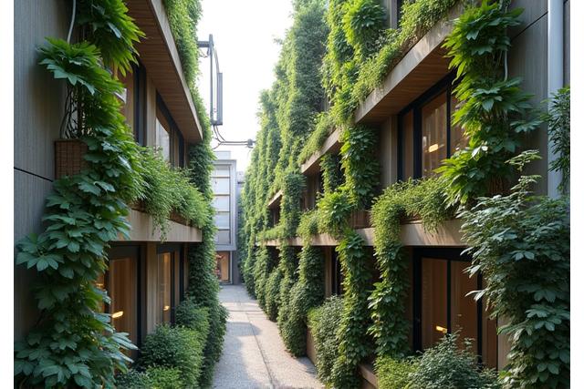 東京の狭小住宅に設計された多層式立体庭園