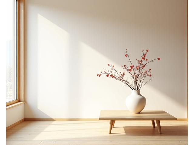 明るいモダンな住宅のリビングルームに飾られた季節の花々