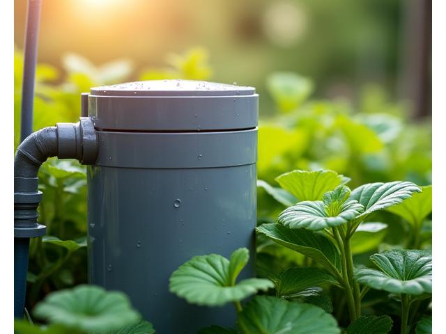雨水貯留タンクとそこから供給される植物